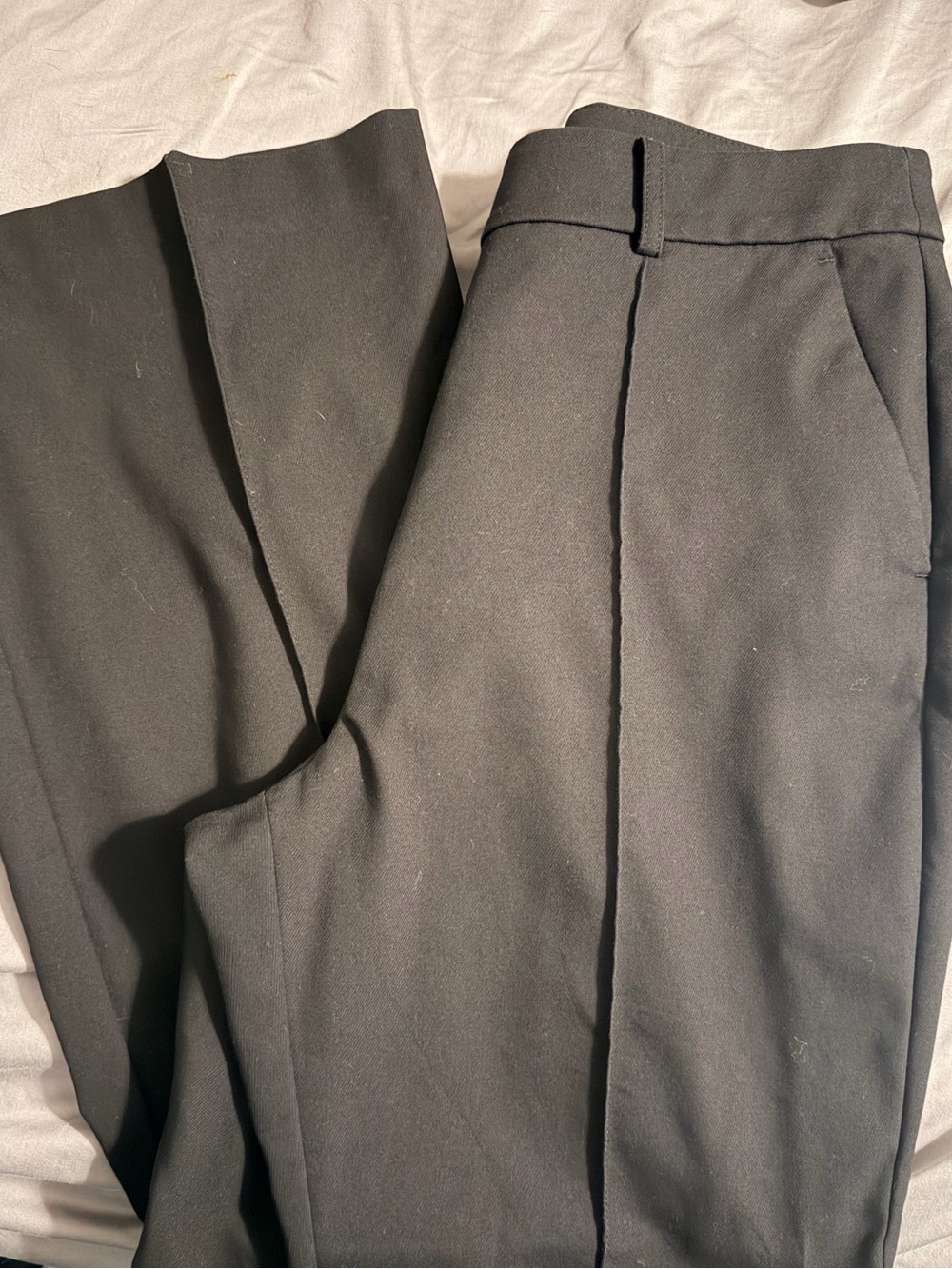 Loft Curvy Pintucked Sutton Flare Pants